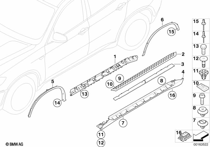 Genuine BMW 51777245741 E71 E72 Running Board, Left (Inc. X6) | ML Performance UK Car Parts
