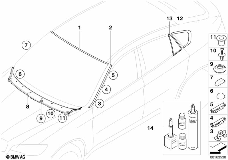 Genuine BMW 51317250403 E71 E72 Drip Moulding, Left (Inc. X6) | ML Performance UK Car Parts