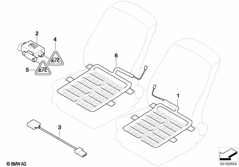 Genuine BMW 65776924783 E63 E64 Sensor Mat F Co-Driver'S Seat Identif. (Inc. 650i, 645Ci & 630i) | ML Performance UK Car Parts