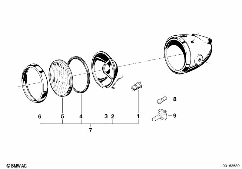 Genuine BMW 63121356280 Lamp Lens H4 (Inc. R60/5, R50/5 & R75/5) | ML Performance UK Car Parts