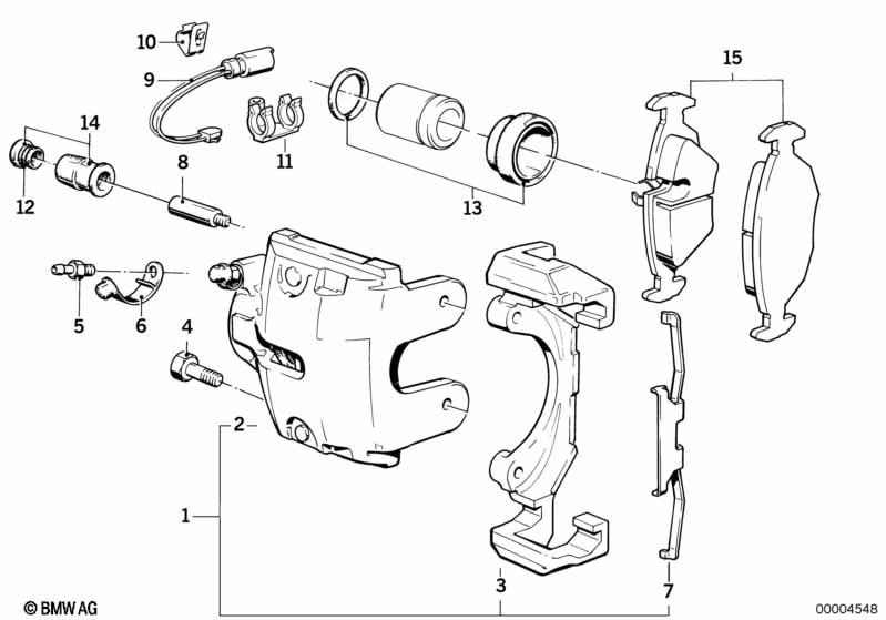 Front brake pad wear sensor