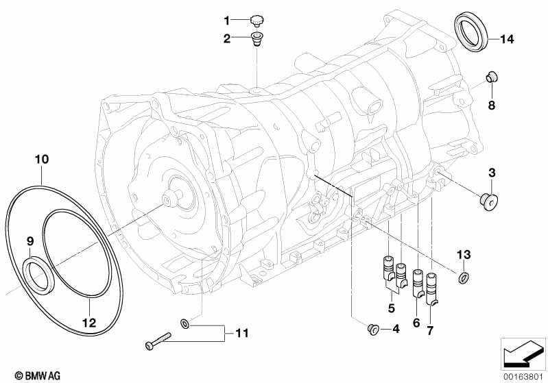 GA6HP19 boîtier pièces amov. trans.int.