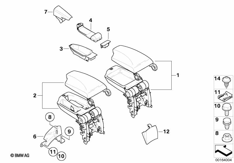 Retrofit equipm. armrest center console
