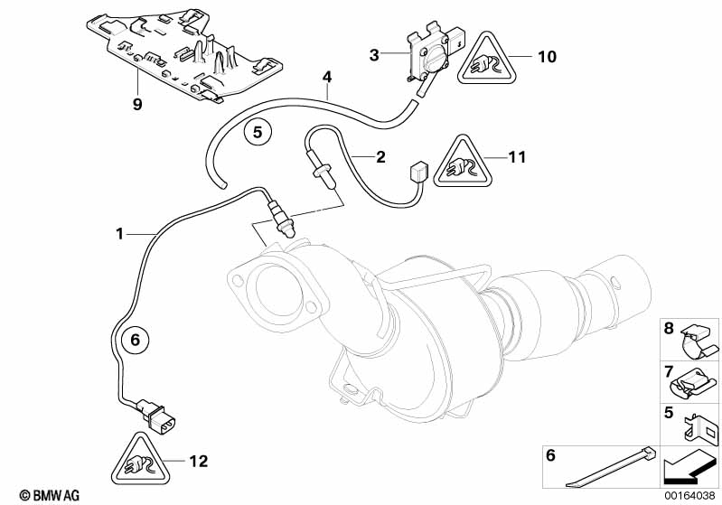 Diesel part.filter sens./mounting parts