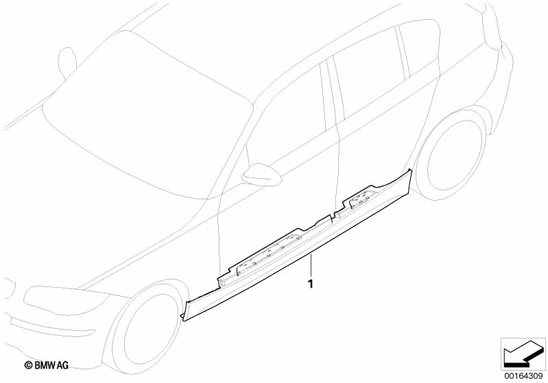 Retrofit kit, M rocker panel trim