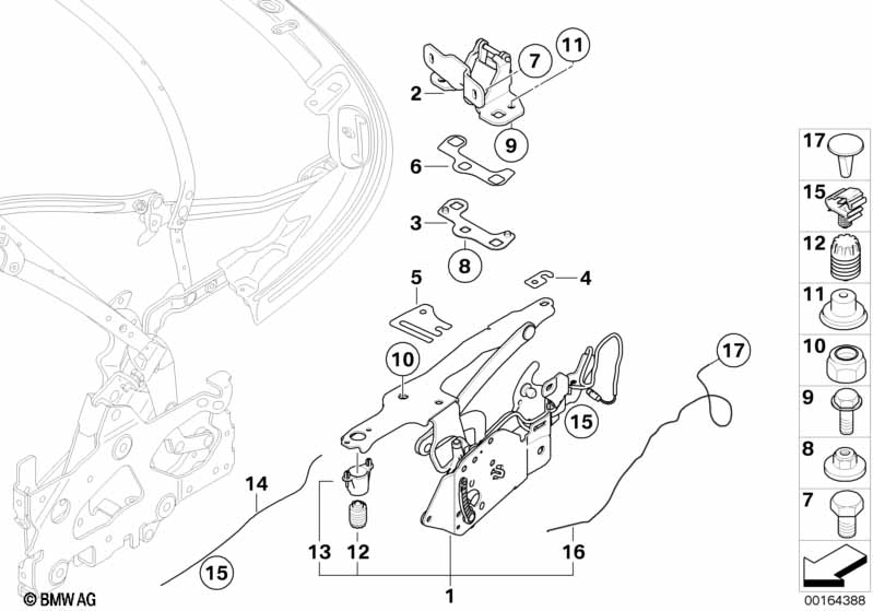 Convertible top folding mechanism