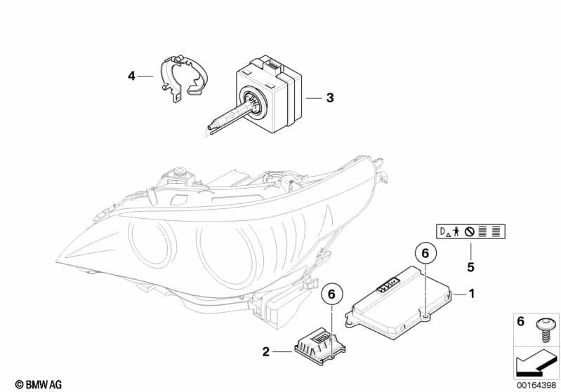 Headlight, electronic parts, Xenon light