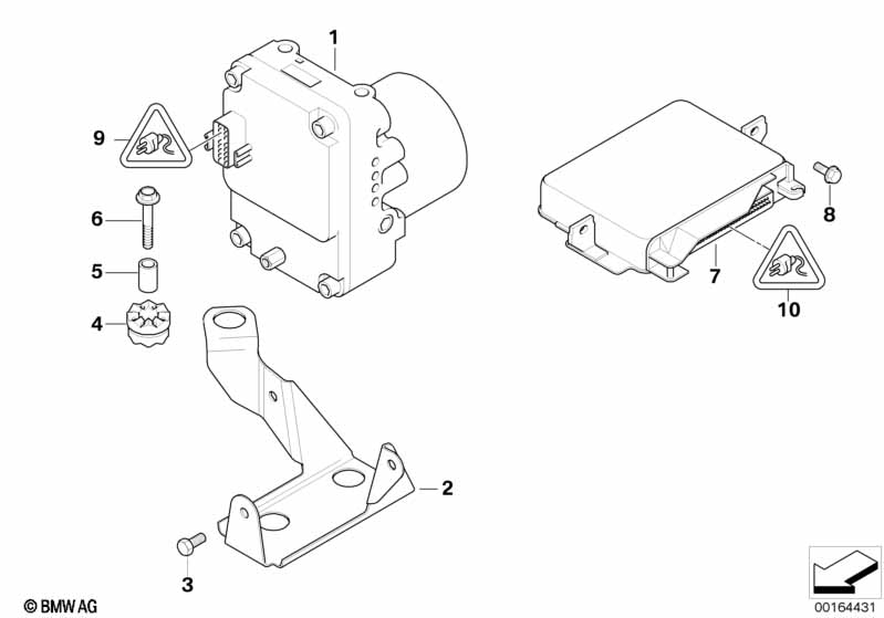 ABS hydro unit/control unit/support