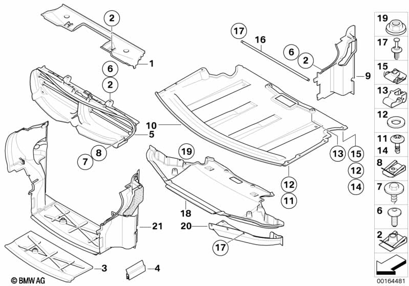 Shielding, engine compartment/air ducts