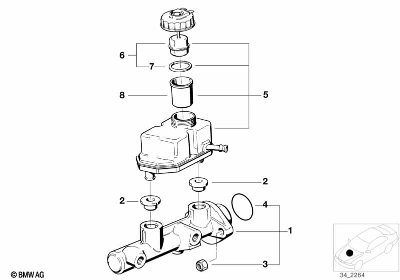 Brake master cylinder/expansion tank