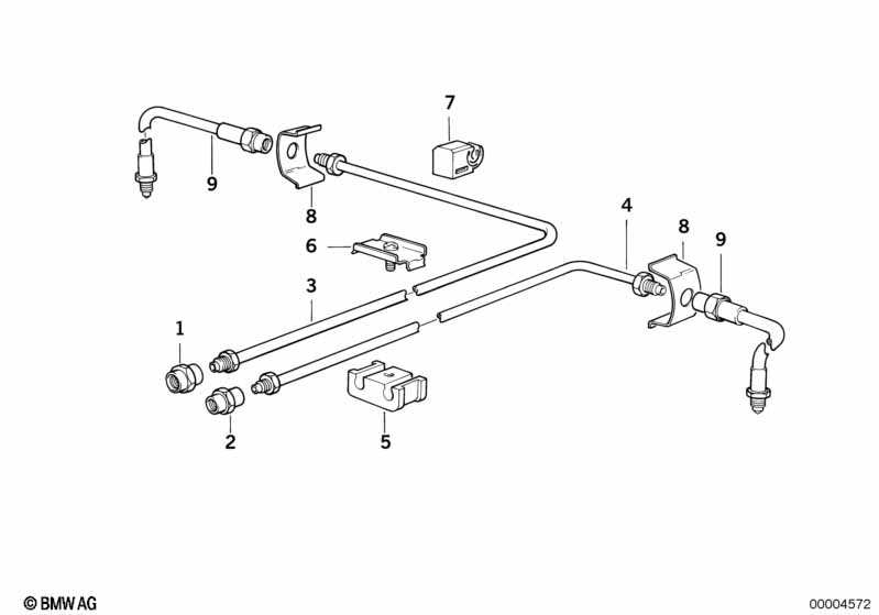 Brake pipe rear