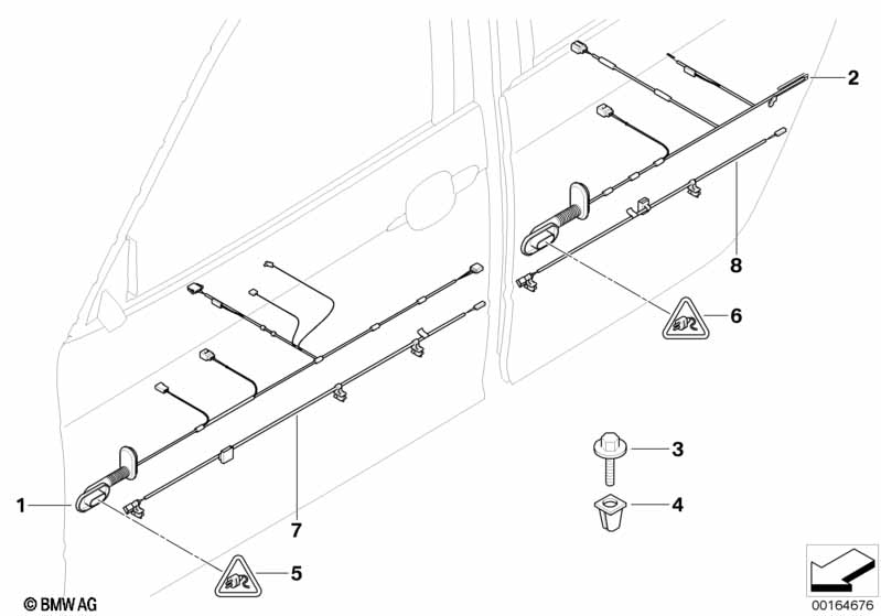 Door cable harnesses