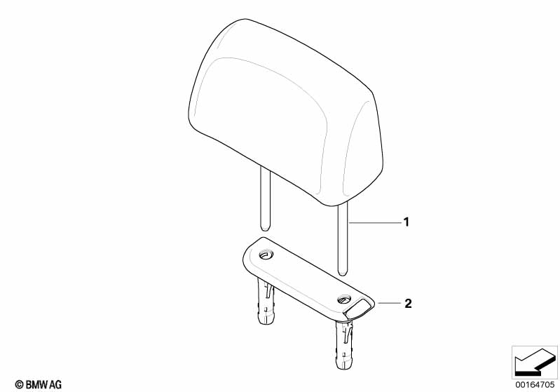 Rear seat head restraint