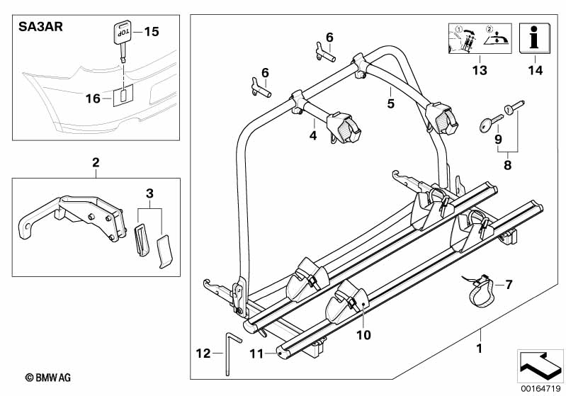 Rear rack, US SA3AR