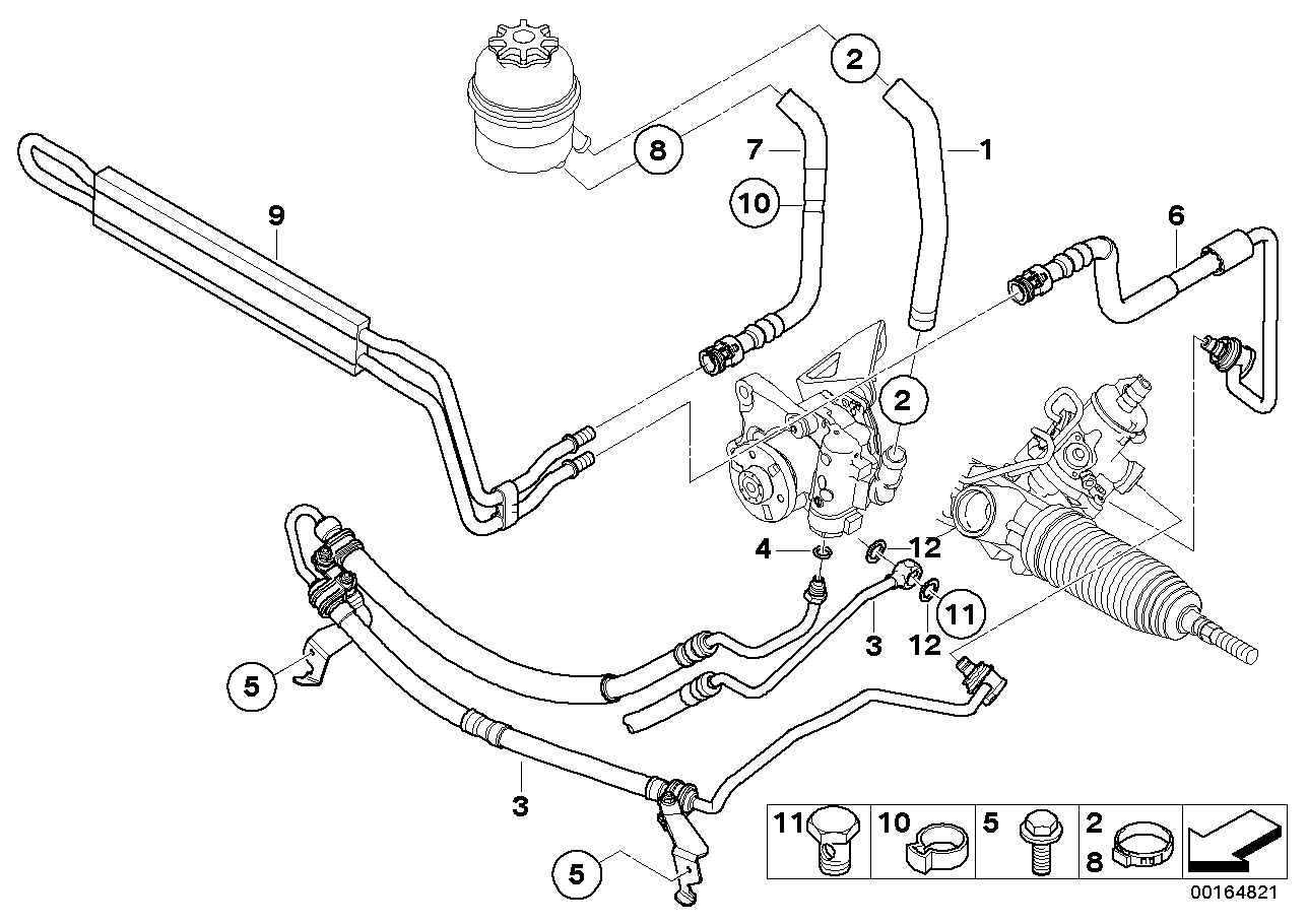 Genuine BMW 17113422705 E83 Power Steering Loop (Inc. X3) | ML Performance US Car Parts