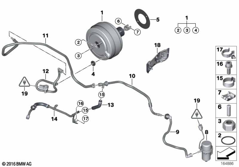 Genuine BMW 34302283605 E93 E92 E90 Vacuum Line With Pressure Sensor (Inc. M3) | ML Performance UK Car Parts