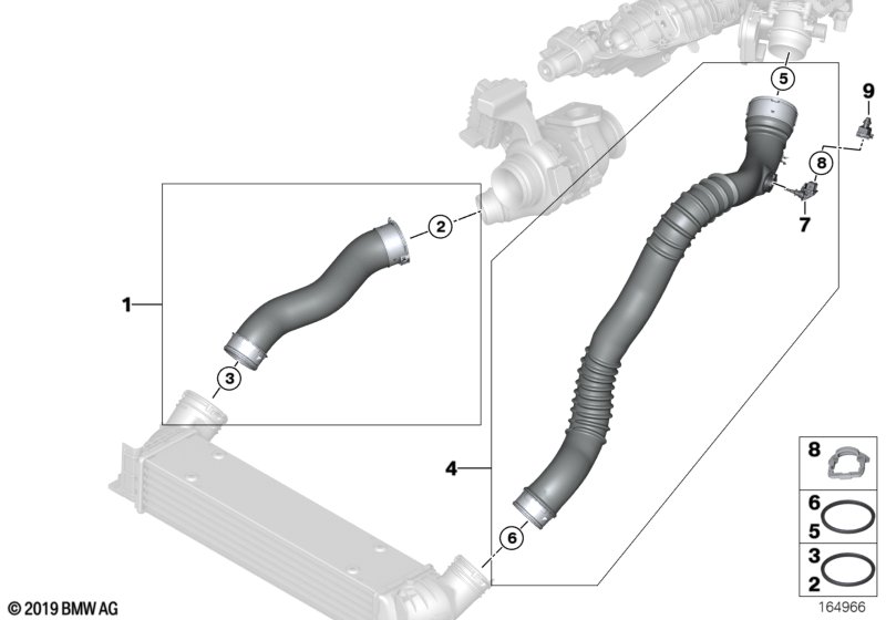 Genuine BMW 11617803747 E60 E61 Charge Air Line (Inc. 520d) | ML Performance US Car Parts