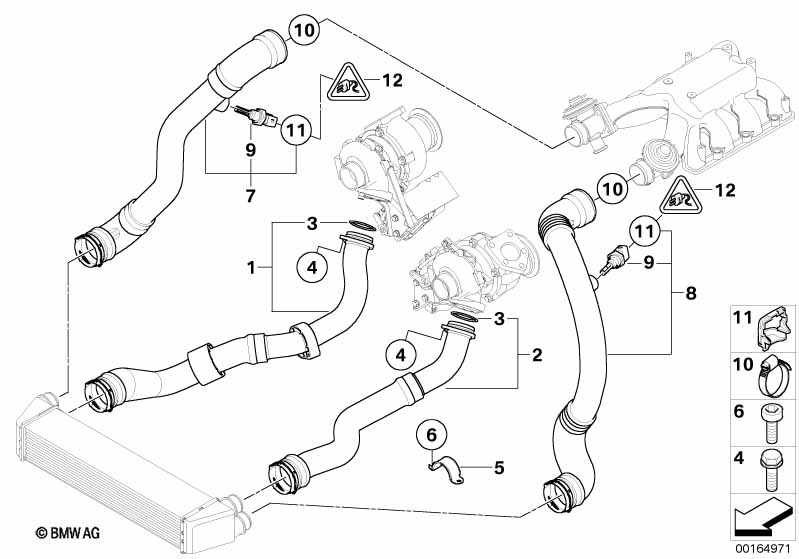 Genuine BMW 11617794471 E65 Bracket F Charge Air Hose (Inc. 745d) | ML Performance UK Car Parts