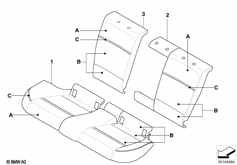 Indiv. load-through for seat, rear, LC