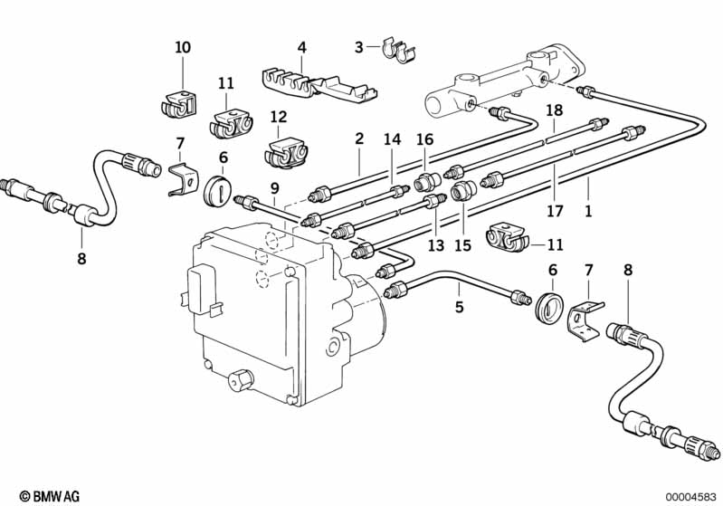 Genuine BMW 34326755540 E34 E39 Pipe M12/M12-960mm (Inc. 540i, 520i & 523i) | ML Performance UK Car Parts