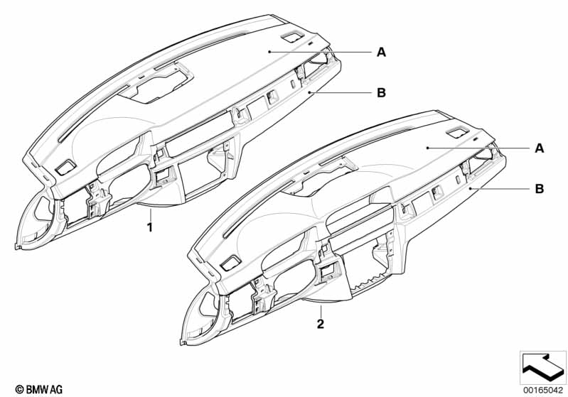 Individual instrument panel, leather