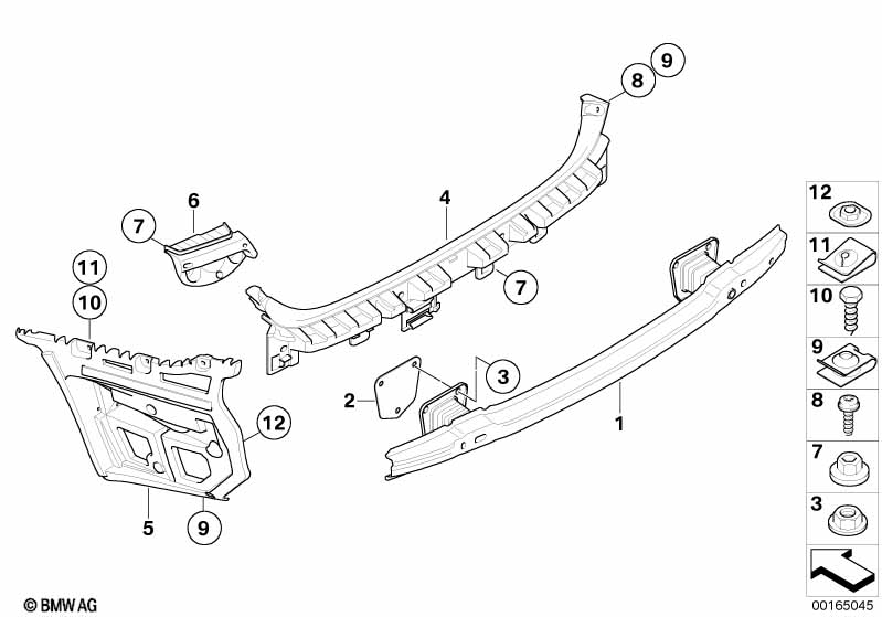 Genuine BMW 51127179676 E90 Carrier, Bumper Rear M (Inc. M3) | ML Performance EU Car Parts