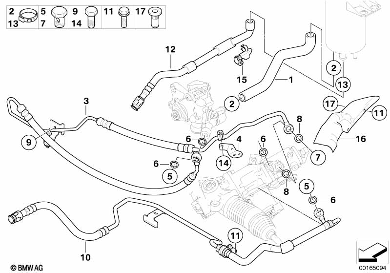 Genuine BMW 32416767423 E60 E64 Radiator Return Line (Inc. 630i, 525i & 528i) | ML Performance UK Car Parts