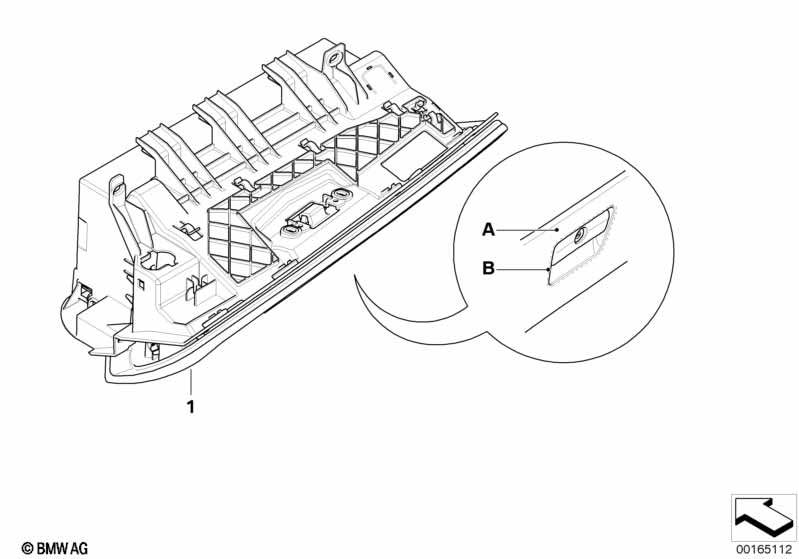 Individual glove compartment, leather