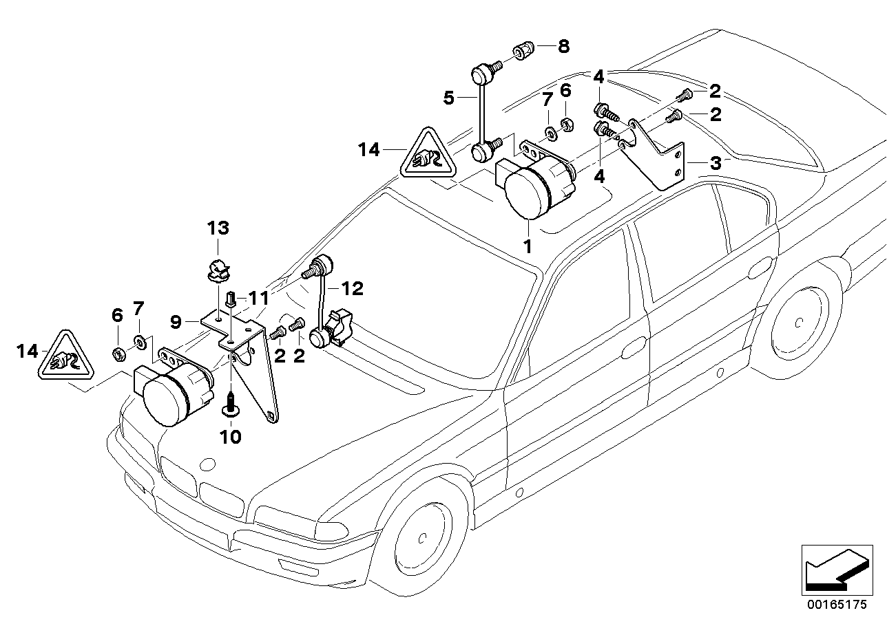 Genuine BMW 63121183089 E38 E52 Rear Angle Joint (Inc. 740iL) | ML Performance UK Car Parts