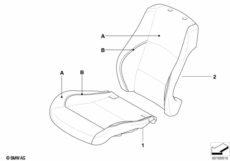Individual sports seat cover, front