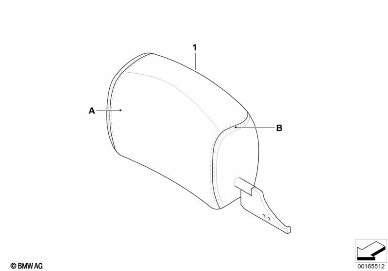 Indv. headrest, basic seat, front