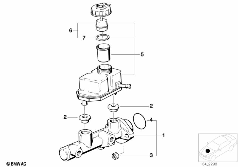 Brake master cylinder/expansion tank