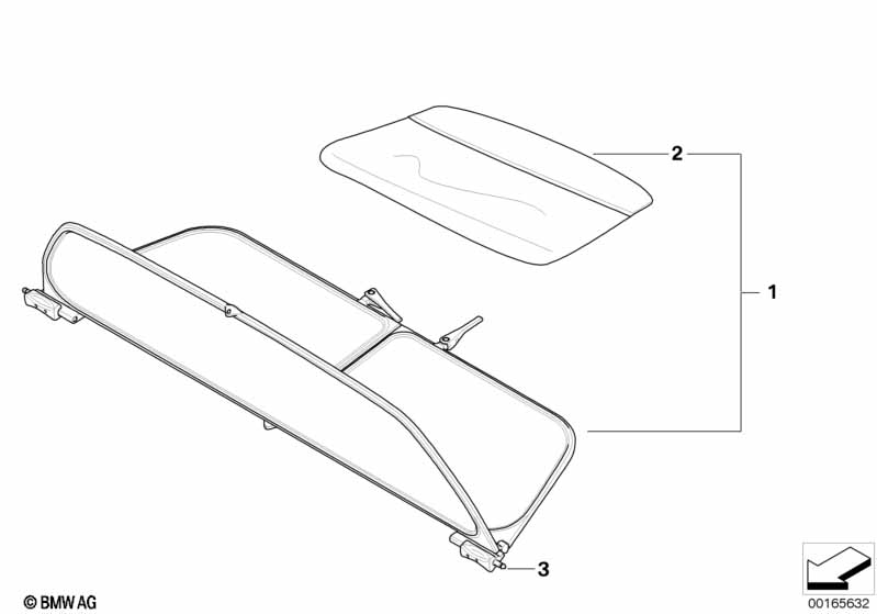Genuine BMW 54347151856 E64 Wind Deflector (Inc. 650i, 635d & 630i) | ML Performance UK Car Parts
