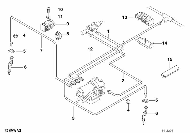 Brake pipe front ABS