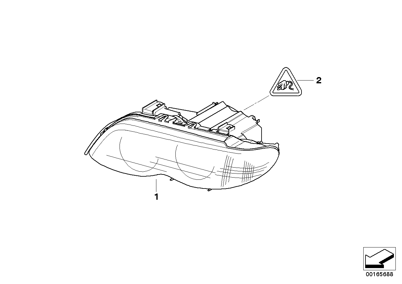 Genuine BMW 63127164443 E53 Headlight Left (Inc. X5) | ML Performance UK Car Parts