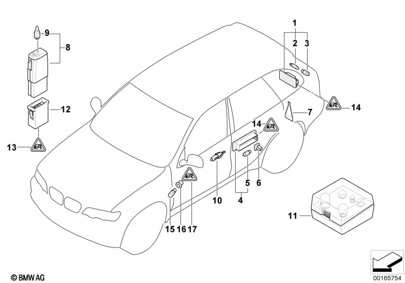 Genuine BMW 63316962044 E53 E52 Luggage Compartment Light/Trunk Lid (Inc. X5 4.6is, X5 4.8is & Alpina V8) | ML Performance UK Car Parts