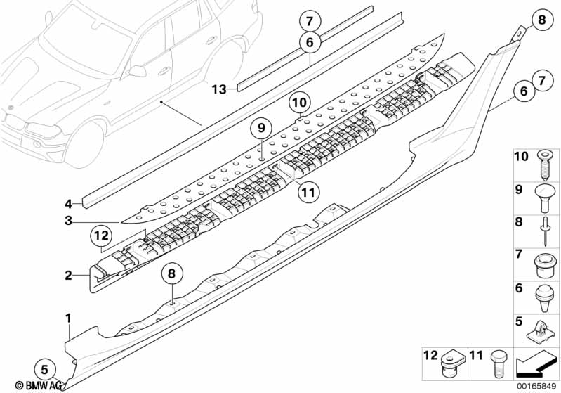 Genuine BMW 51713401010 E83 Reinforcement Right (Inc. X3 3.0i, X3 3.0si & X3 2.5i) | ML Performance EU Car Parts