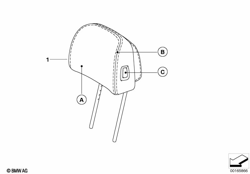 Ind. headrest, sports seat, front