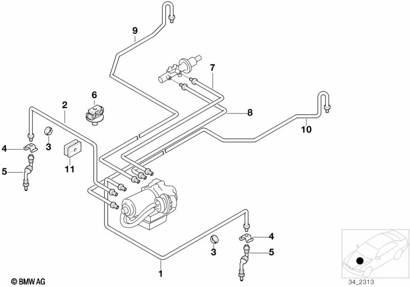 Genuine BMW 34326754527 E36 Pipe Rubber Covered M10/M10 (Inc. Z3) | ML Performance UK Car Parts