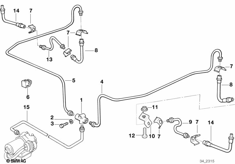 Genuine BMW 34322228295 E36 Brake Hose Rear (Inc. Z3 M) | ML Performance EU Car Parts
