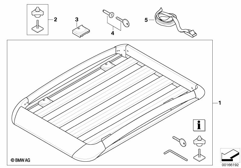 Luggage basket aluminium