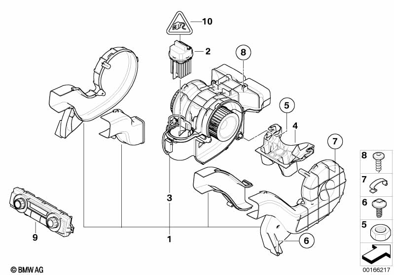 Genuine BMW 64119139197 E71 F16 E72 Housing For Rear Heater (Inc. X6 50iX 4.4, X6 35iX & X6 50iX) | ML Performance EU Car Parts