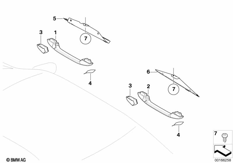 Genuine BMW 51168231325 E46 Handle Rear Left - Its HELLGRAU (Inc. 330d, 316i 1.6 & 328i) | ML Performance EU Car Parts