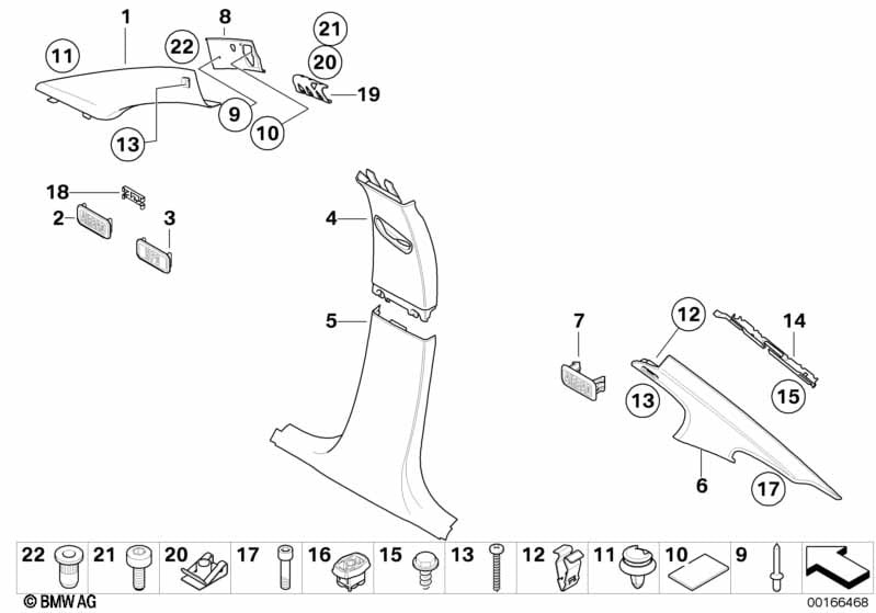 Trim panel A- / B- / C-Column