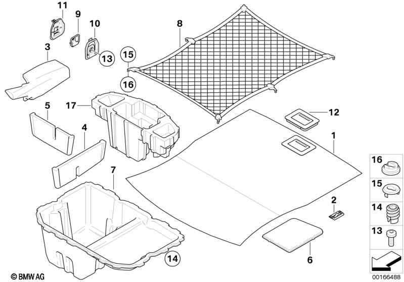 Trim panel, trunk floor