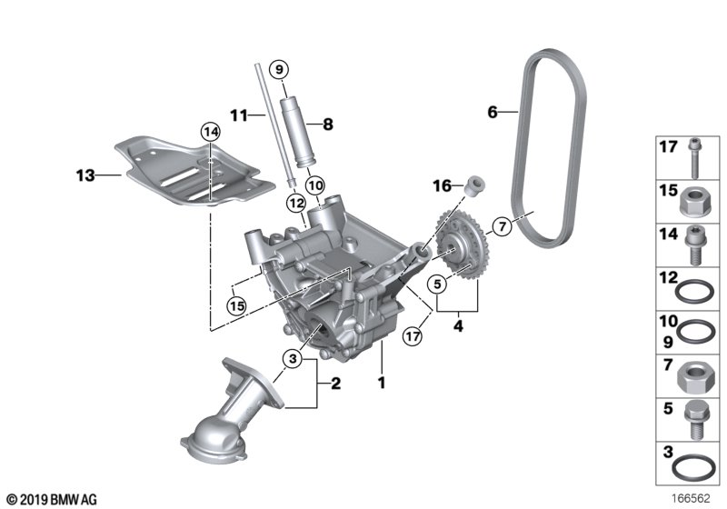 Lubrication system/Oil pump with drive