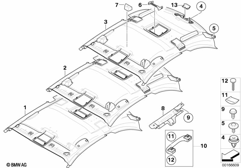 Genuine BMW 51442996838 E82 Bracket Headlining (Inc. 135i) | ML Performance UK Car Parts