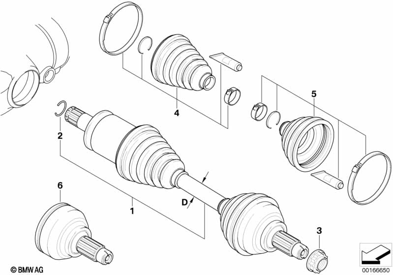 Genuine BMW 31607597894 E46 Constant-Velocity Joint, Outer (Inc. 325xi & 330xi) | ML Performance UK Car Parts