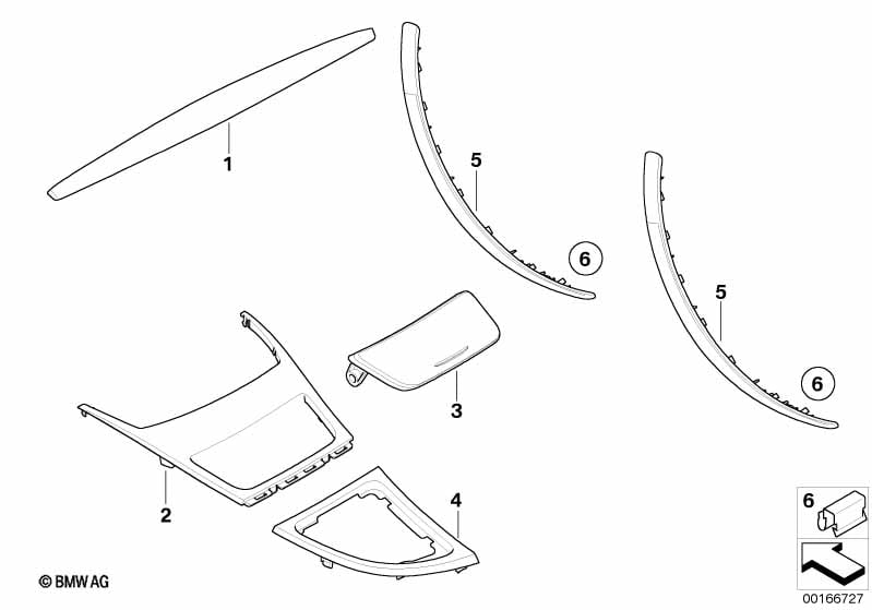 BMW Performance Interior moldings Carbon