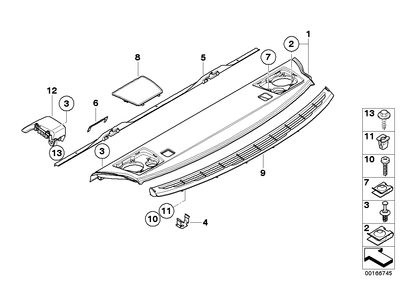 Genuine BMW 51467140774 E82 E90 E92 Counterplate Trim Load-Through System (Inc. 120d) | ML Performance UK Car Parts